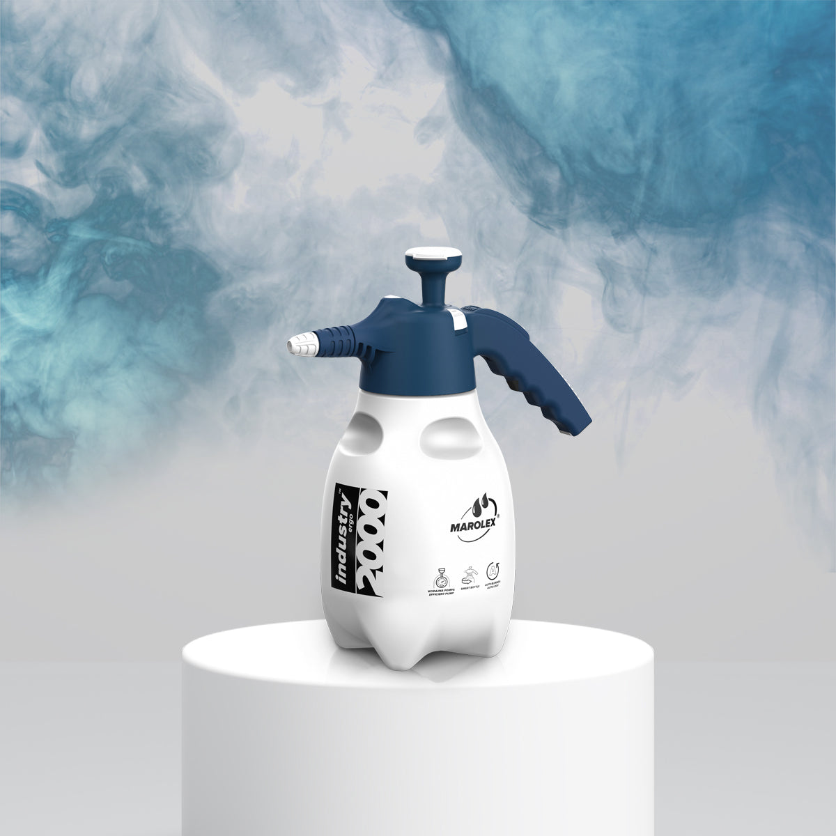 Marolex Sprayer Industry ERGO 2000ml, designed for alkaline chemicals, featuring 3D Flex technology for ergonomic use in any posture.