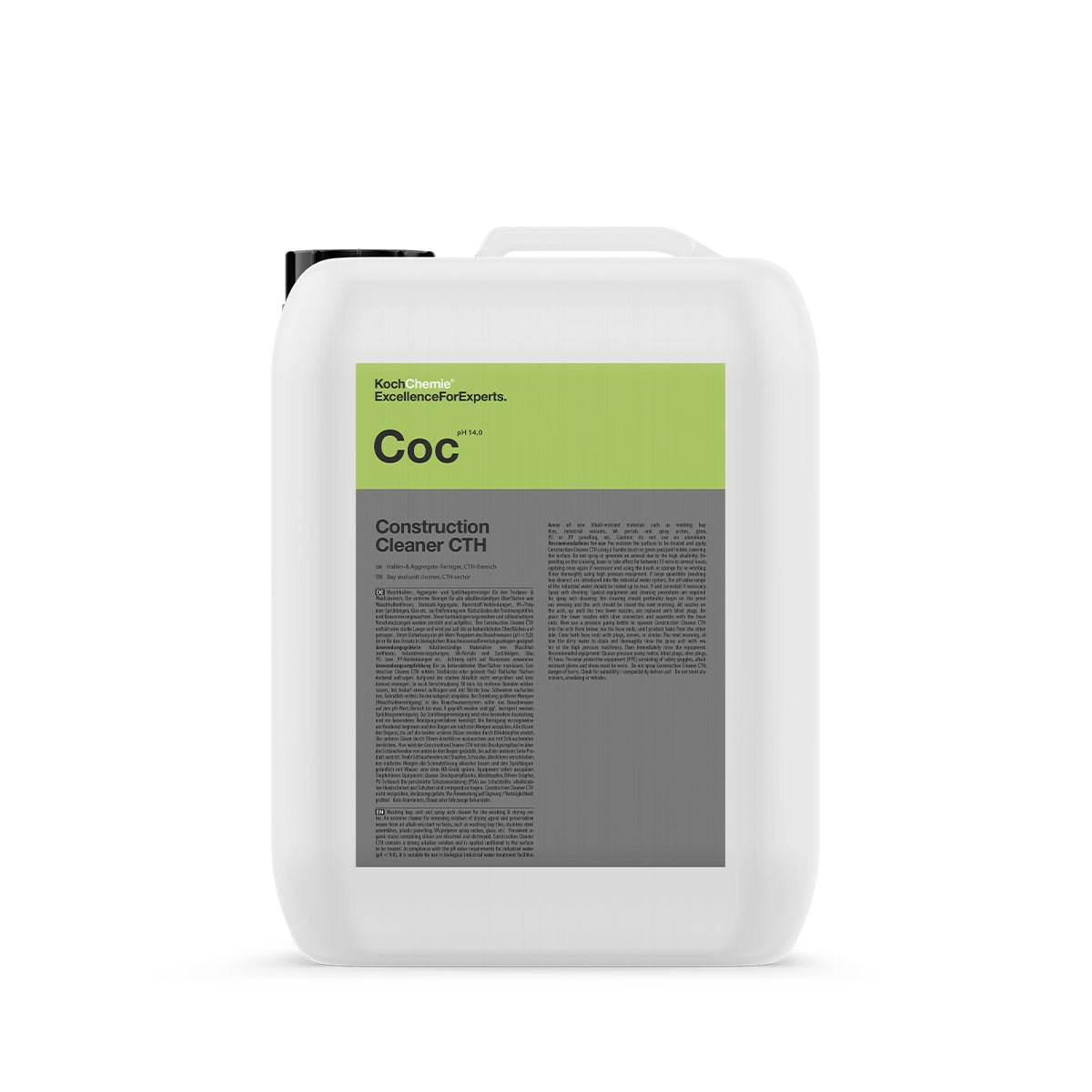 Koch Chemie Construction Cleaner CTH, a powerful cleaner for removing drying agent and wax residues from industrial surfaces