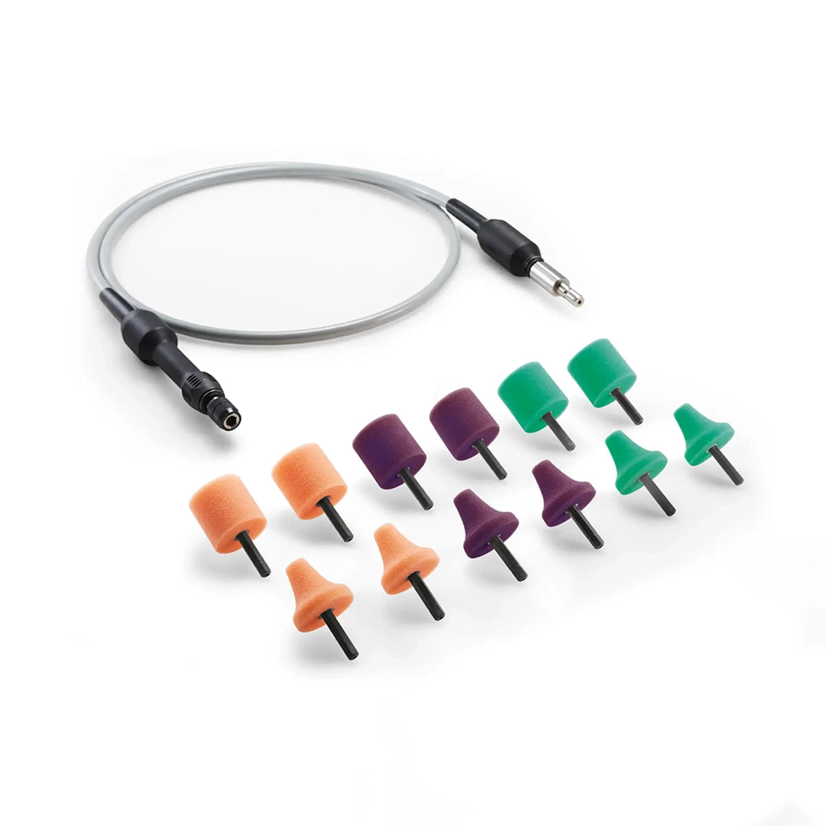Flex FS 140 Flexible Shaft Set with quick-change mechanism and tool-free accessory swap for effortless polishing in tight spaces.