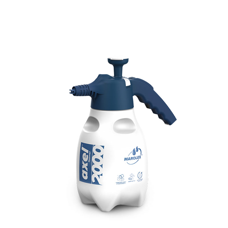 Marolex Foamer Axel 2000ml, designed for easy use with foamers and foamy soap, providing long-lasting foam for efficient car washes.