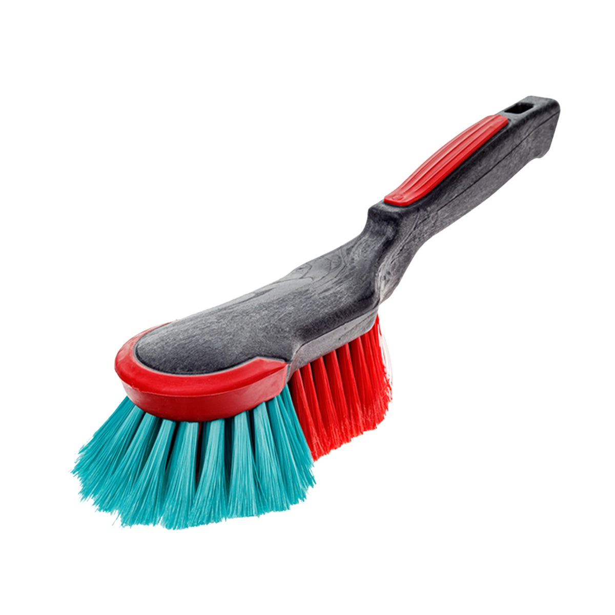 Durable hard cleaning brush with ergonomic design and rubber lip, ideal for car detailing and maintaining delicate paintwork.