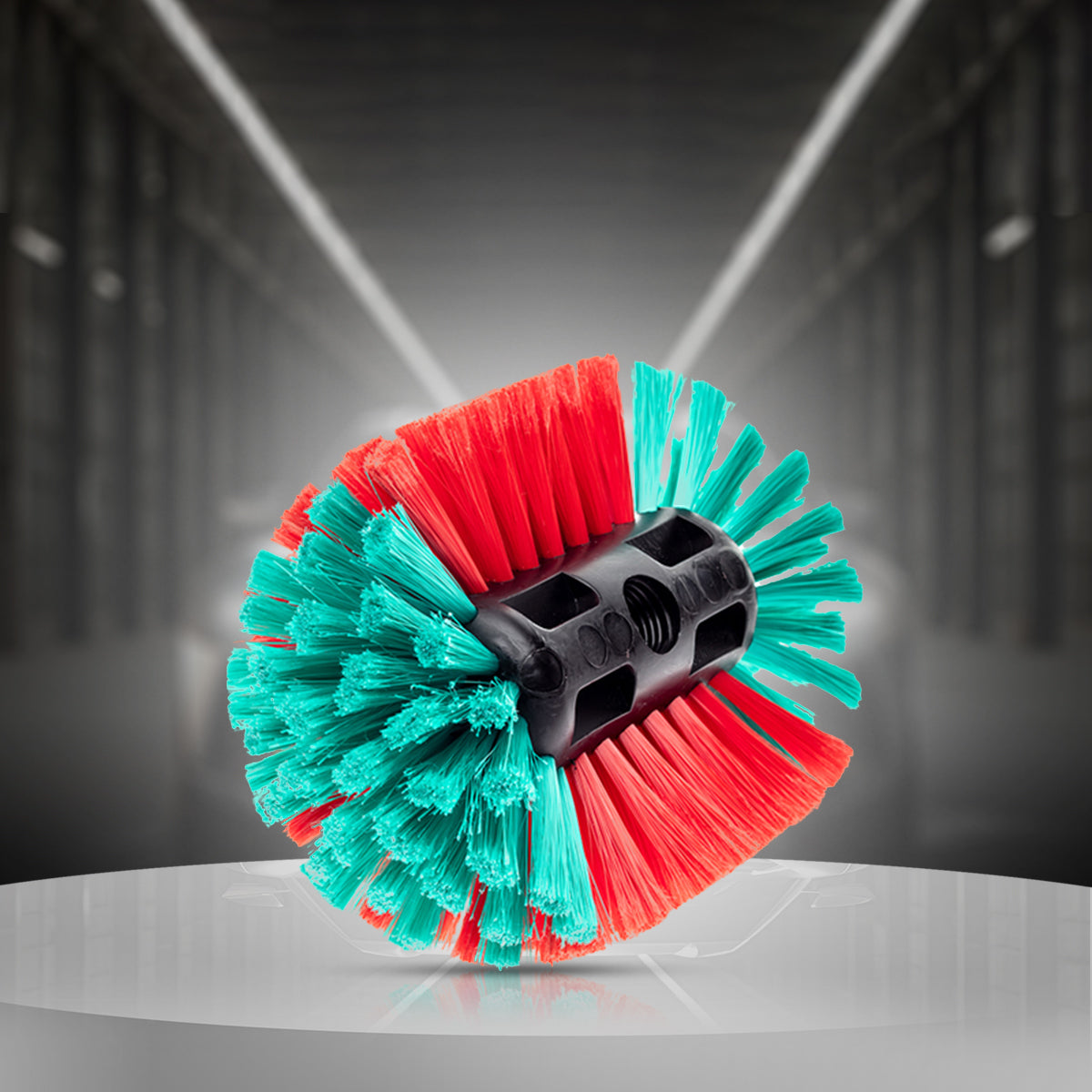 Koch Chemie Vikan Rim Brush Large for Trucks with water channel, designed for cleaning large vehicle rims efficiently.