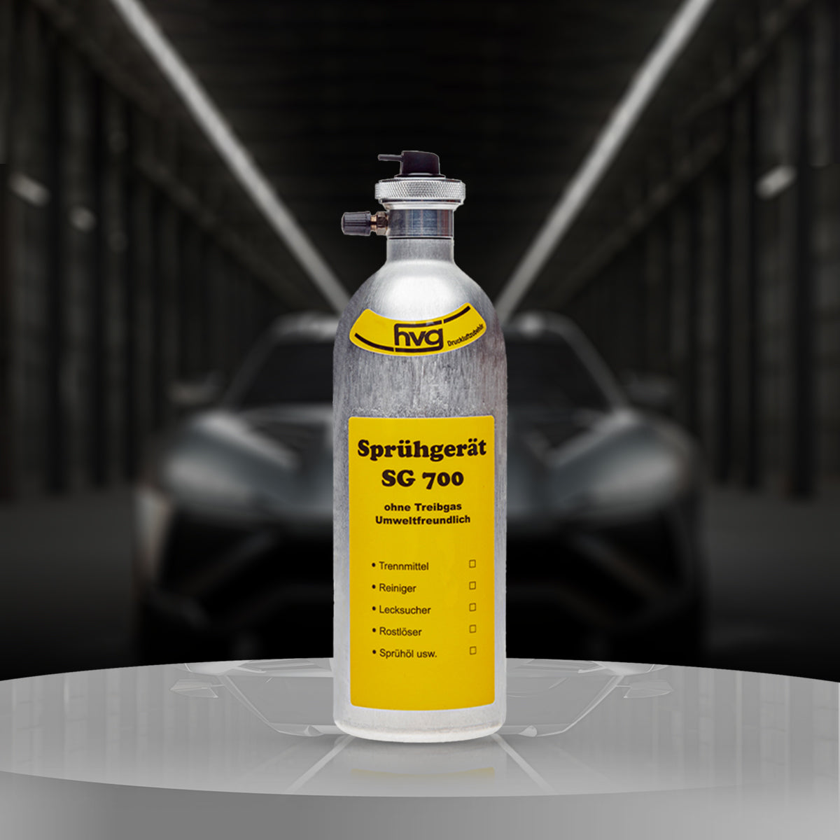 Koch Chemie SG 700 sprayer, refillable aluminium spray can, designed for professional vehicle detailing and easy application of pH-neutral or solvent-based solutions.