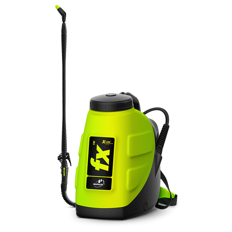 Efficient Marolex Battery Sprayer FX (X-Line) 7L featuring advanced APS dust prevention system for durable and clean operation.