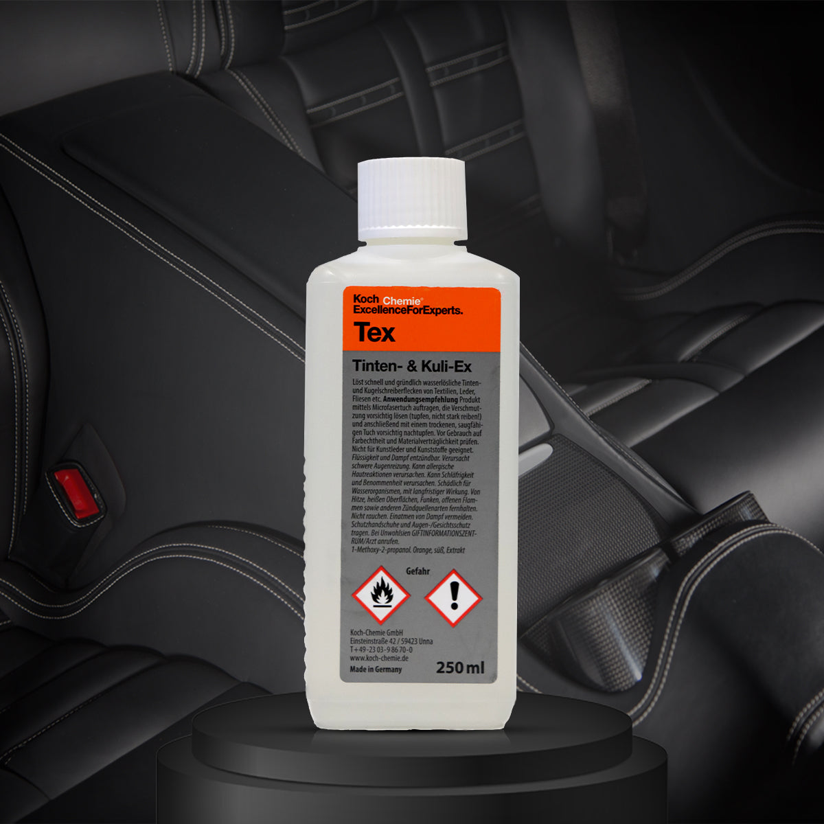 Koch Chemie Tinten-& Kuli-Ex 250ml Ink Remover for water-soluble ink and ballpoint marks on textiles, leather, and tiles