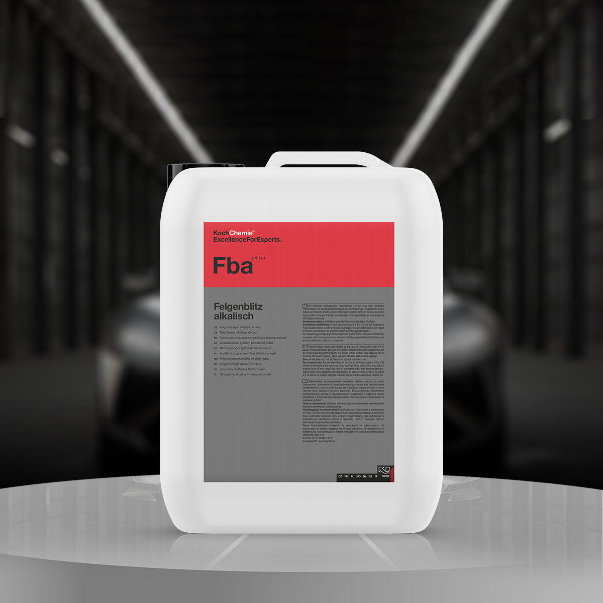 Koch Chemie Felgenblitz Alkalisch 22 KG, a powerful alkaline rim cleaner for steel and painted aluminium rims, providing exceptional dirt removal and gloss.