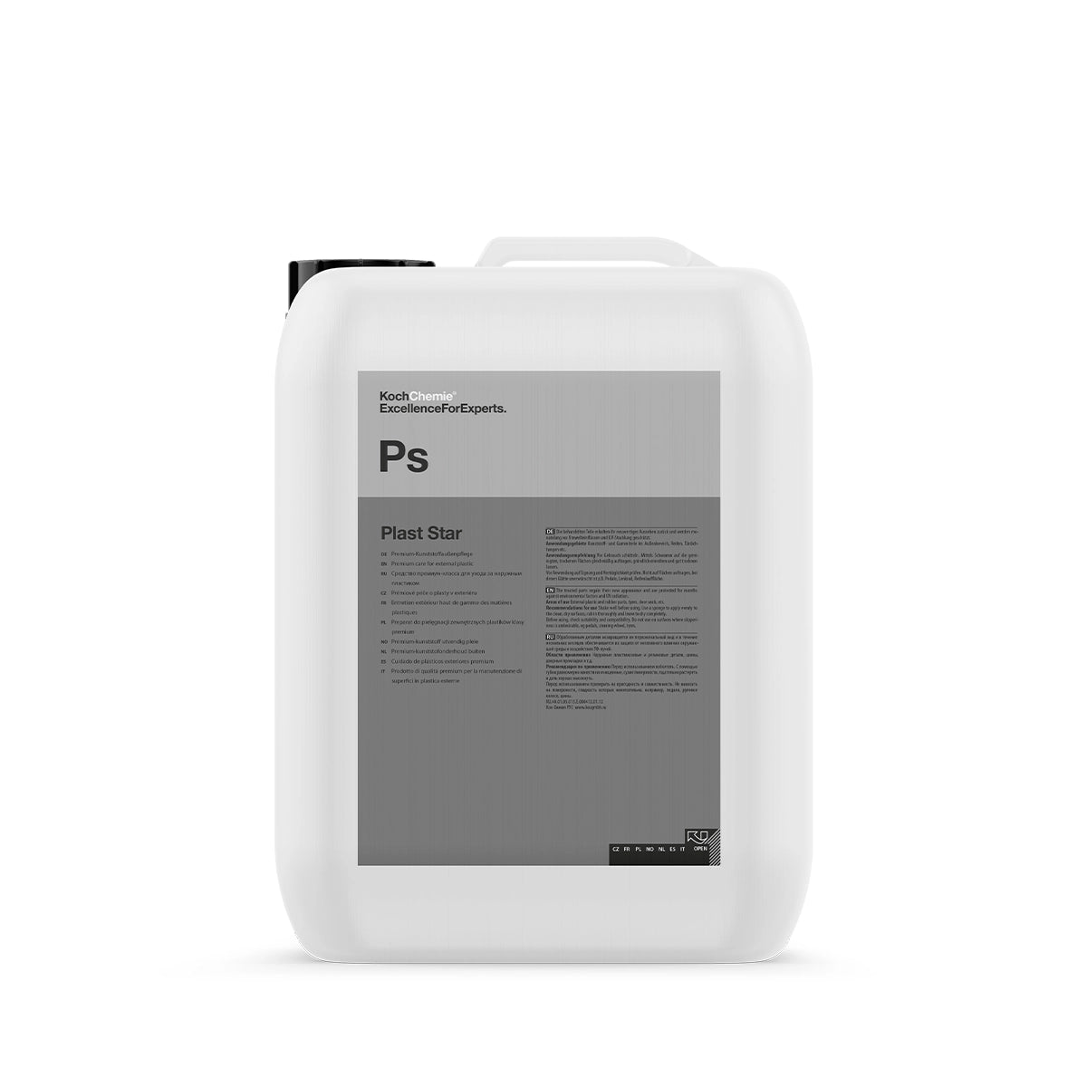 10L Koch Chemie Plast Star for long-lasting UV protection and maintenance of exterior plastics and rubber surfaces