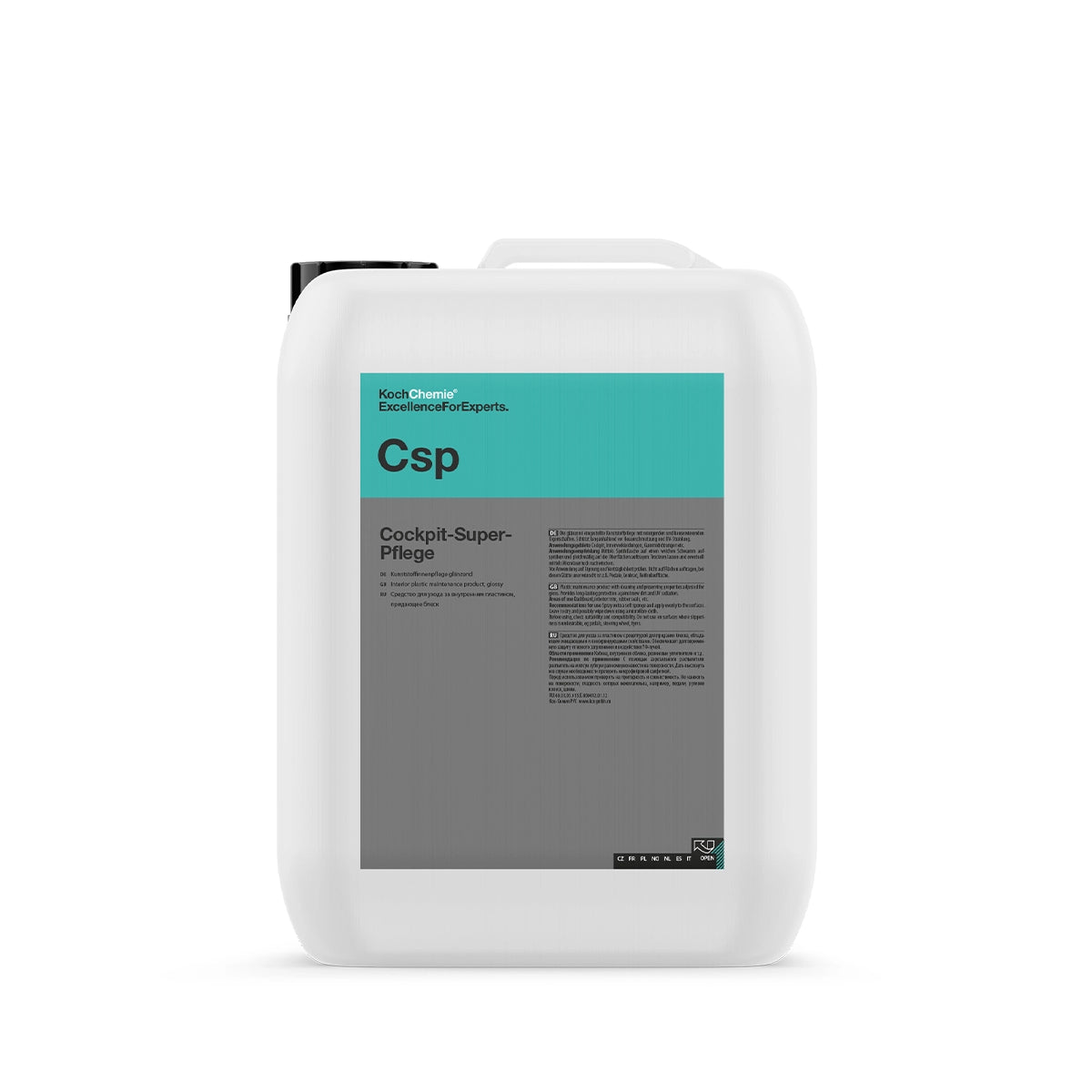 10L Koch Chemie Cockpit-SuperPflege for cleaning and conserving interior dashboards, trims, and rubber seals.