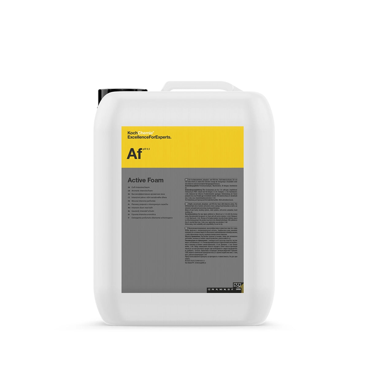 Koch Chemie Active Foam 21 KG with sandalwood fragrance, designed for foam cannons and vehicle wash systems.