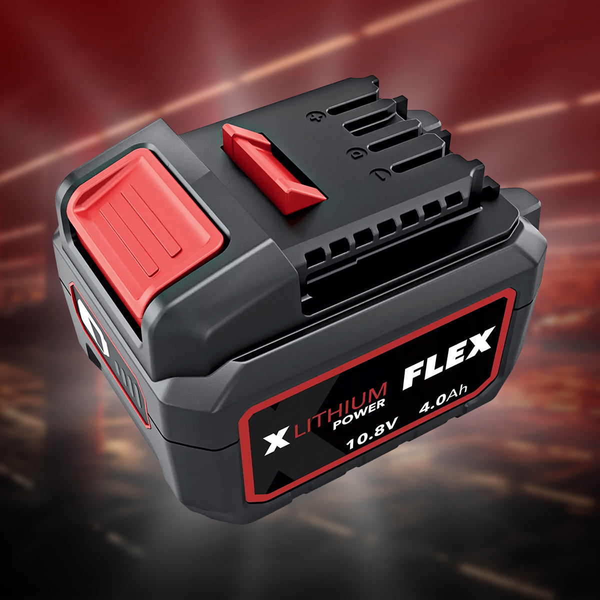 Flex AP 10.8/4.0 Li-Ion rechargeable battery pack 10.8V with 4.0Ah capacity for extended power and performance.