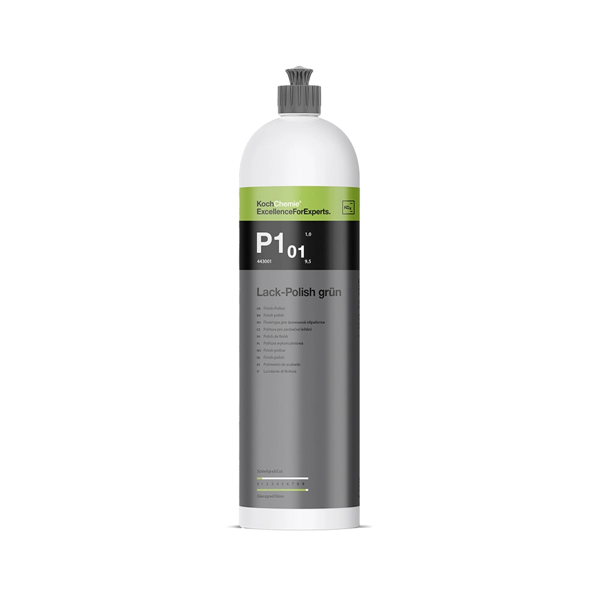 Koch Chemie green finish polish P1.01 1L for superior paintwork preservation and exceptional gloss finish