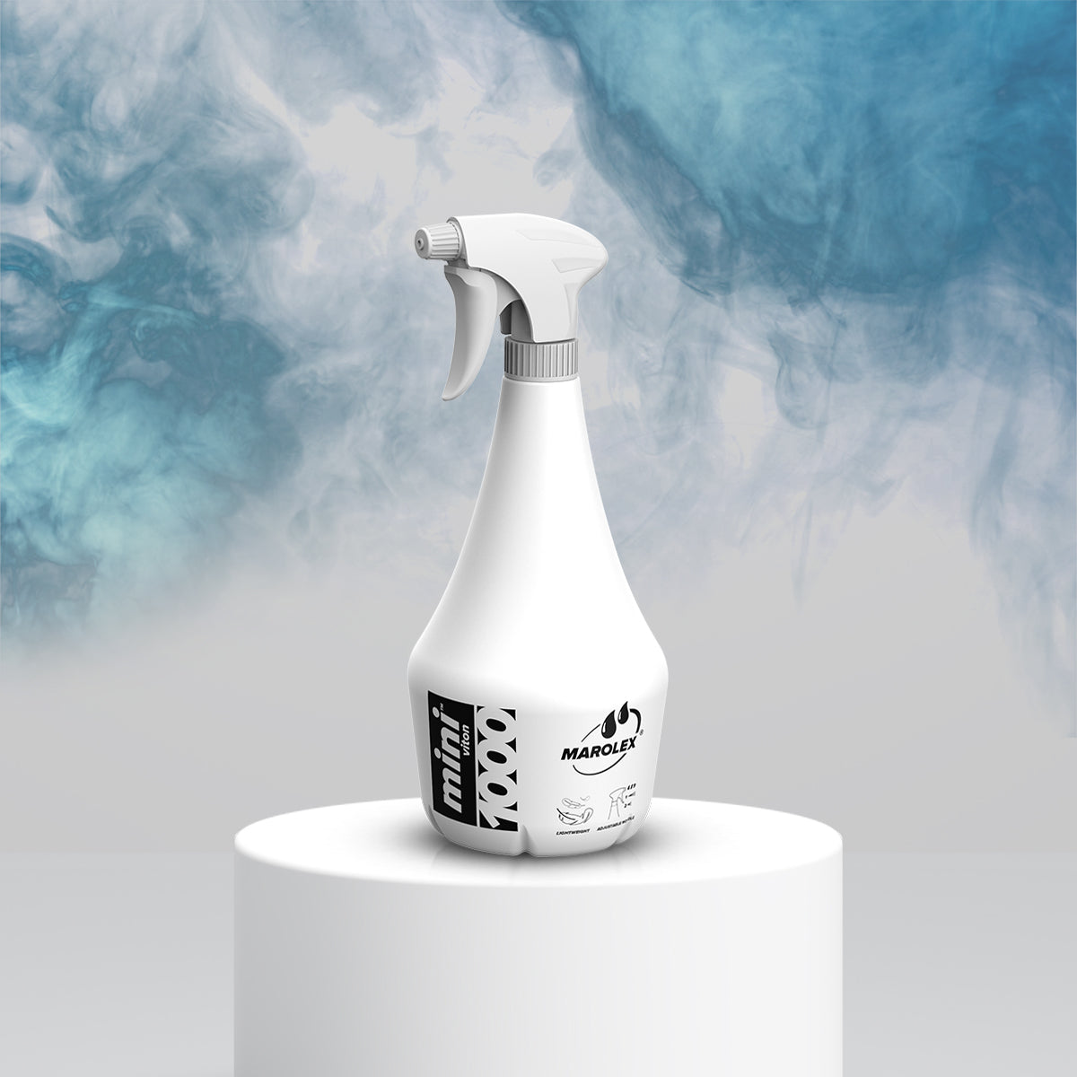 Marolex Sprayer Mini Acid Line 1000ml with Viton seals, ideal for rinseless washes and chemical applications resistant to alkalis.