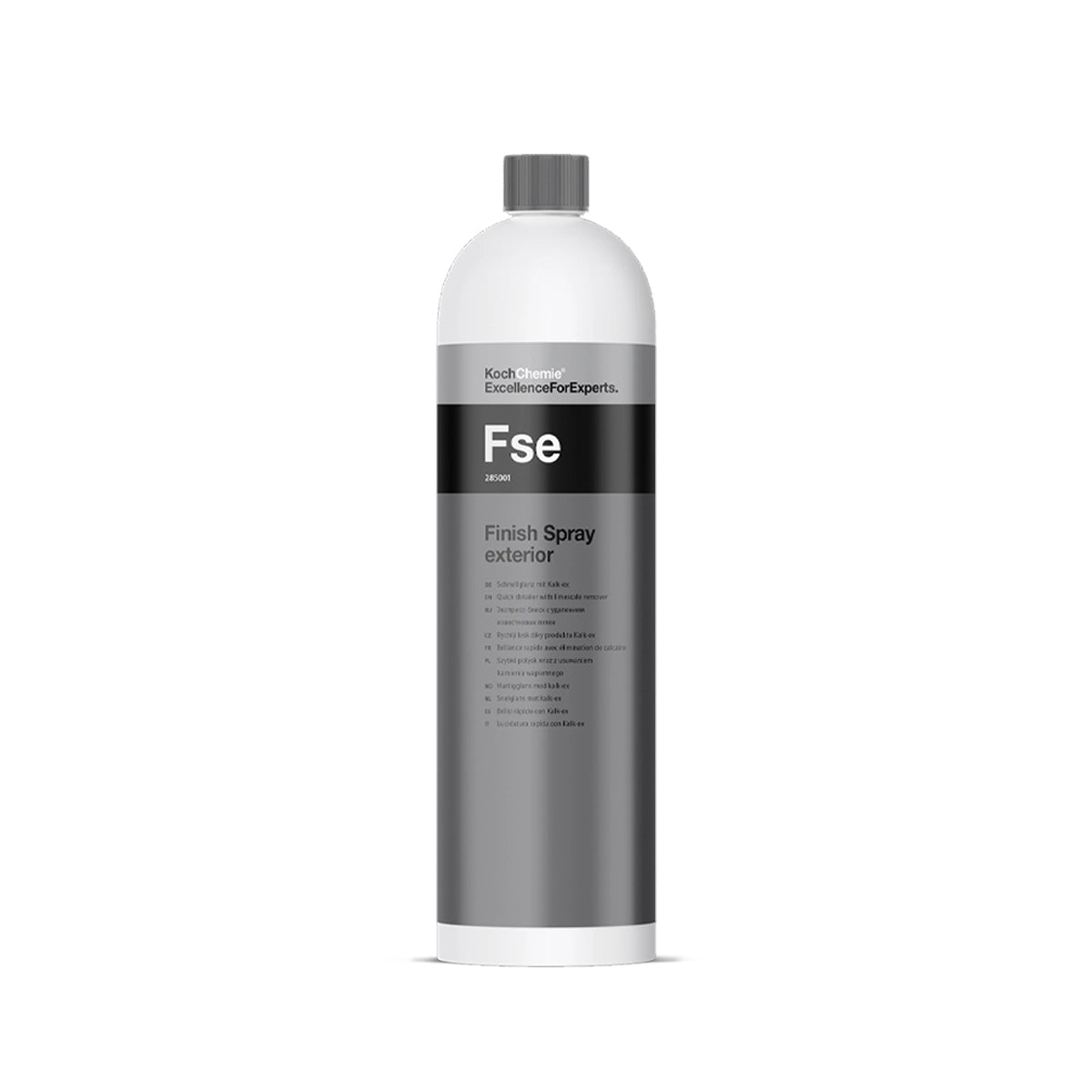 Finish Spray Exterior 1L by Koch Chemie, an all-round detailing spray for stain removal and color restoration on car exteriors