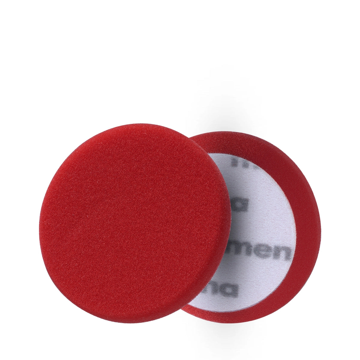 Menzerna Red 95mm Polishing Pads – washable, reusable foam pads with safety edges and superior Velcro for secure attachment and effective use.