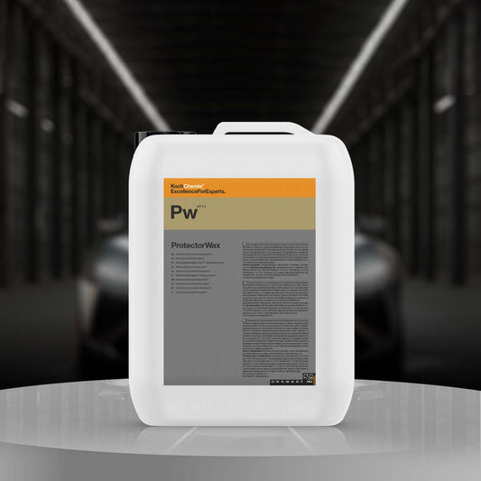 Koch Chemie Protector Wax 10 Litre, high-gloss wax providing long-lasting protection, lotus effect, and enhanced shine for vehicle surfaces.