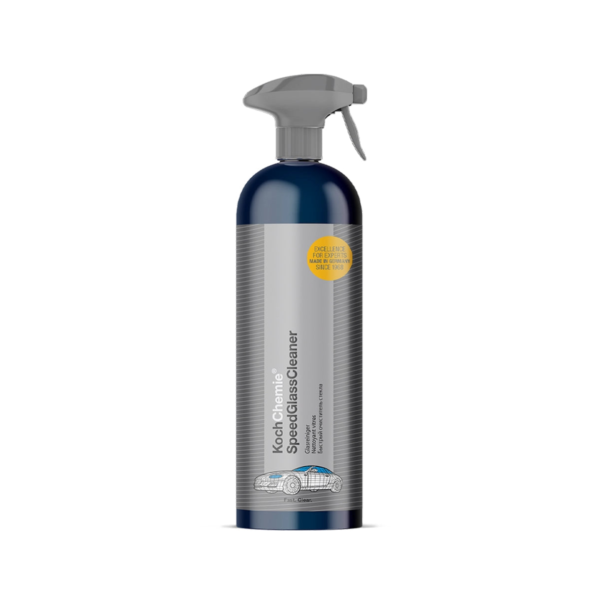 Koch Chemie Speed Glass Cleaner 750ml bottle – Professional streak-free car glass cleaner for windows and mirrors | The Microfiber Shop.