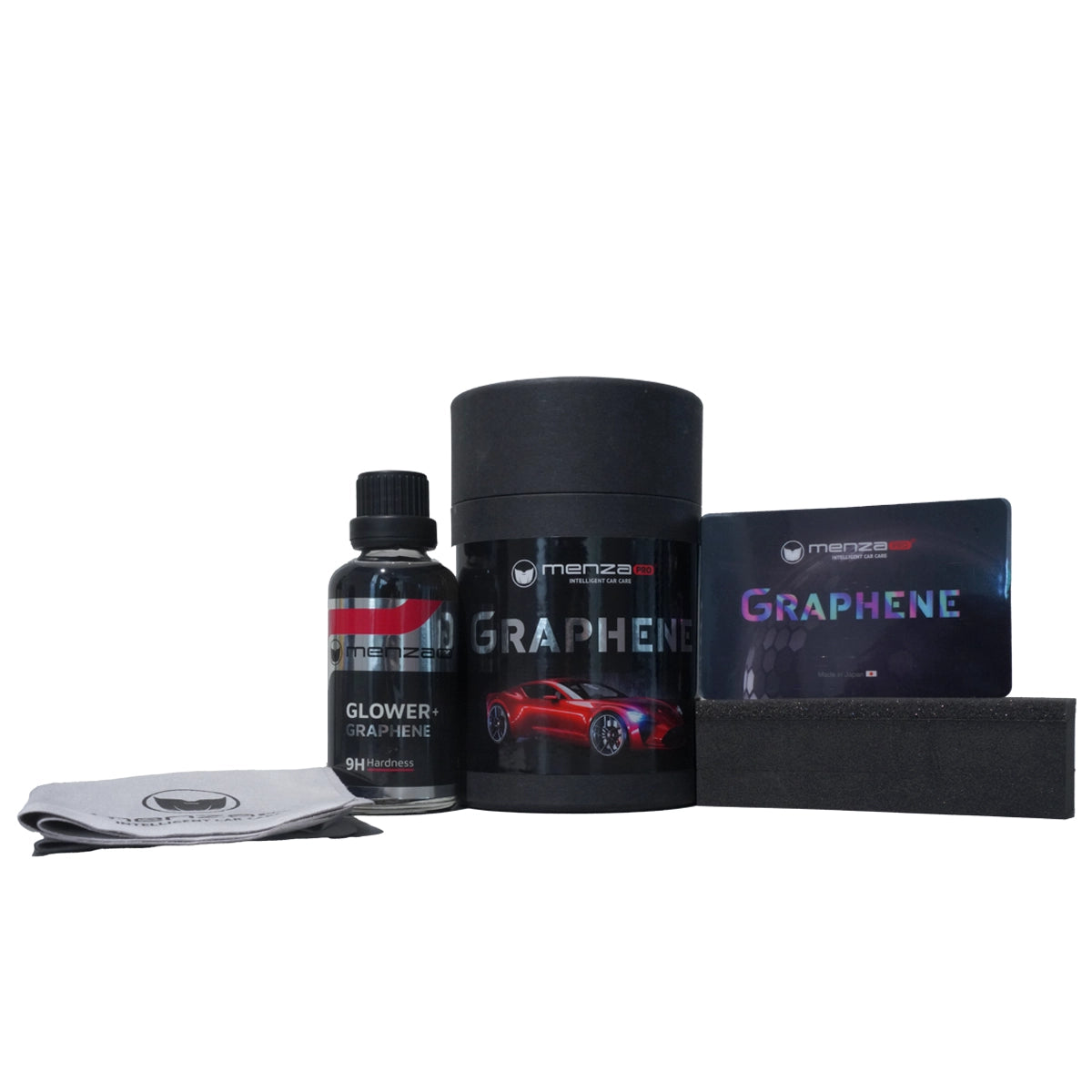 MenzaPro Glower+ Graphene Coating repels water, resists chemicals, and prevents paint fading for a pristine finish.