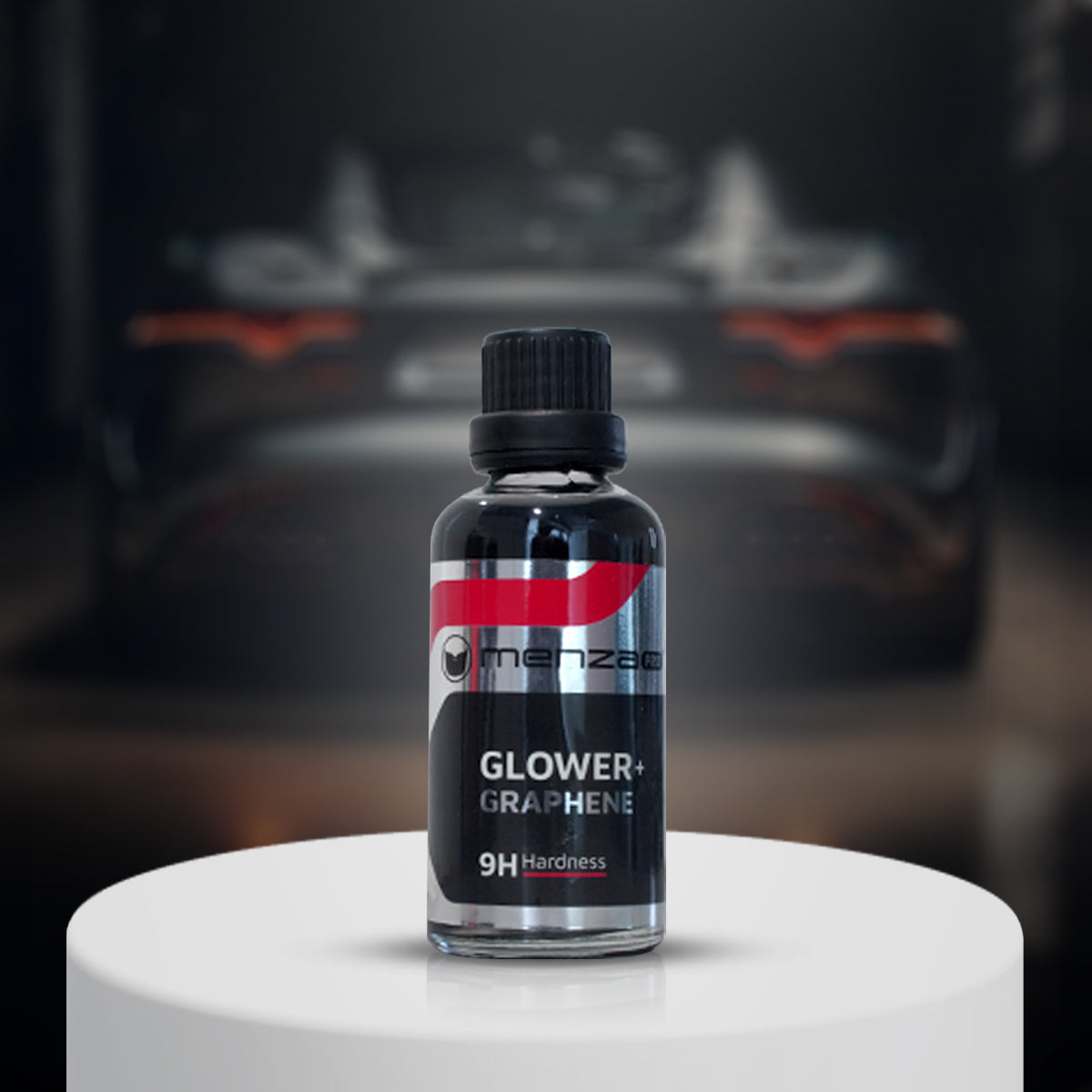 MenzaPro Glower+ Graphene Premium Kit with nano-thin protection for durable, hydrophobic, and UV-resistant car care.