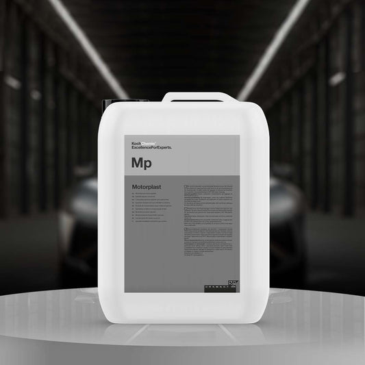 Koch Chemie Motorplast Engine Dressing 5L, providing natural gloss and corrosion protection for engines, rubber hoses, and power units.