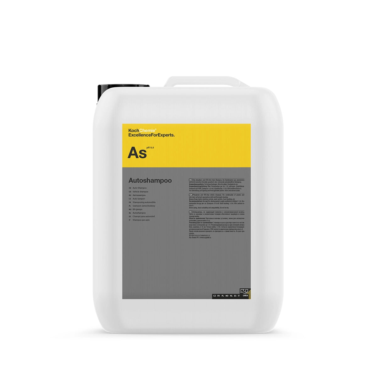 11KG Koch Chemie Auto Shampoo with gentle anionic and non-ionic surfactants for thorough car washing