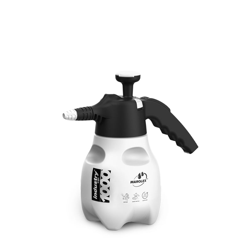 Marolex ERGO 1000ml sprayer with 3D Flex technology for precise spraying in any position.