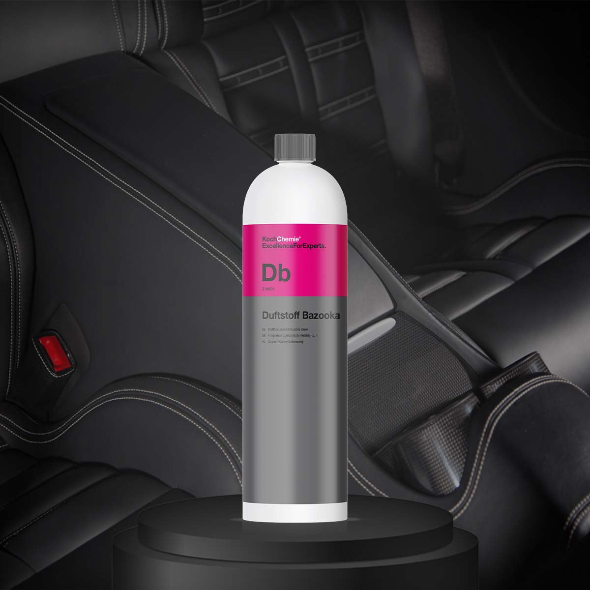 Koch Chemie Duftstoff Bazooka 1 Ltr concentrated air freshener with a bubblegum fragrance for vehicle interiors and carwashes.