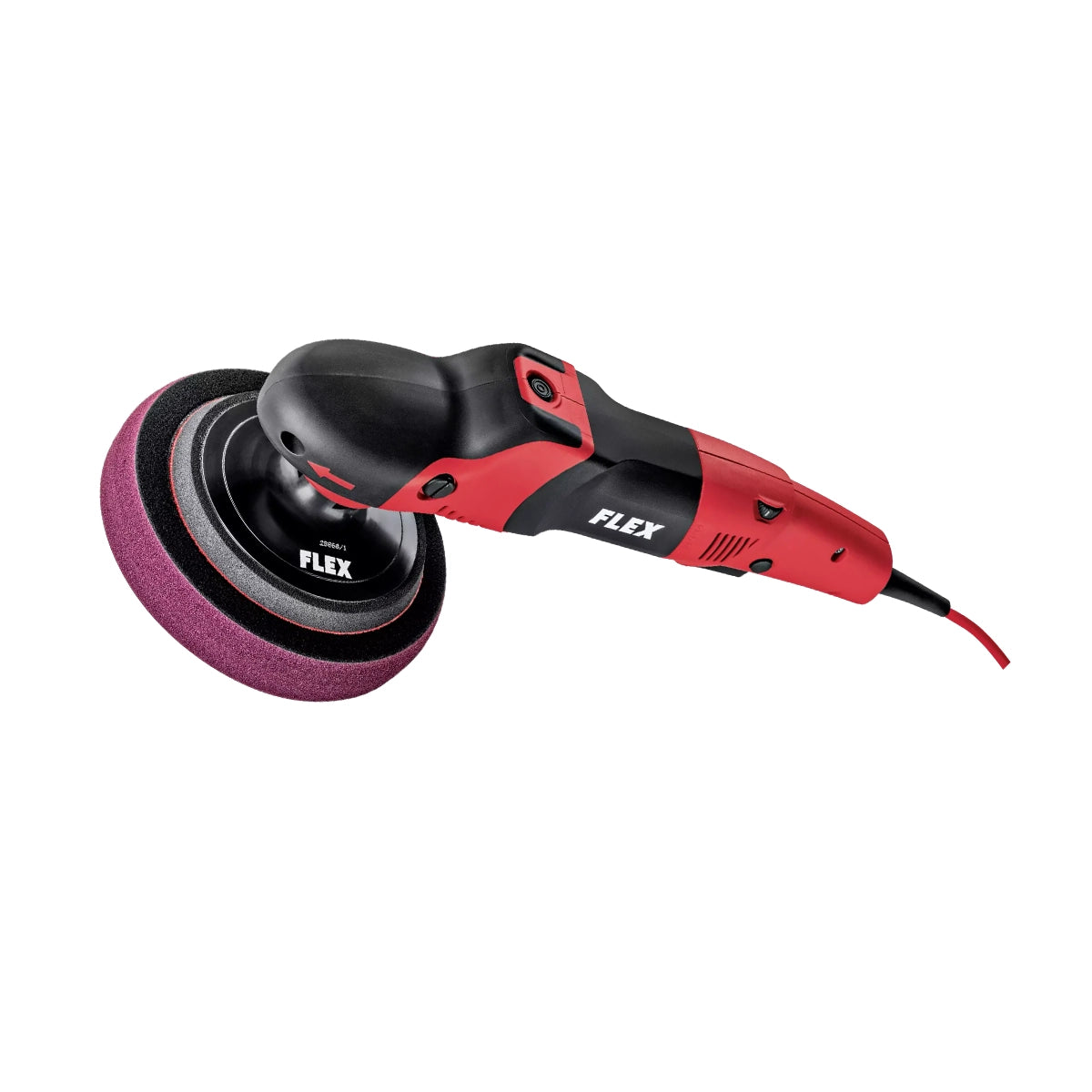 Professional-grade Flex PE 14-1 180 polisher with adjustable speed control and microprocessor electronics for precise detailing.