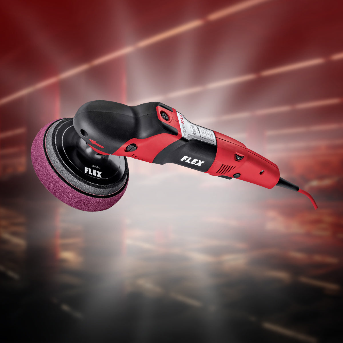 Flex PE 14-2 150 rotary polisher with variable speed control, designed for car detailing and professional polishing.