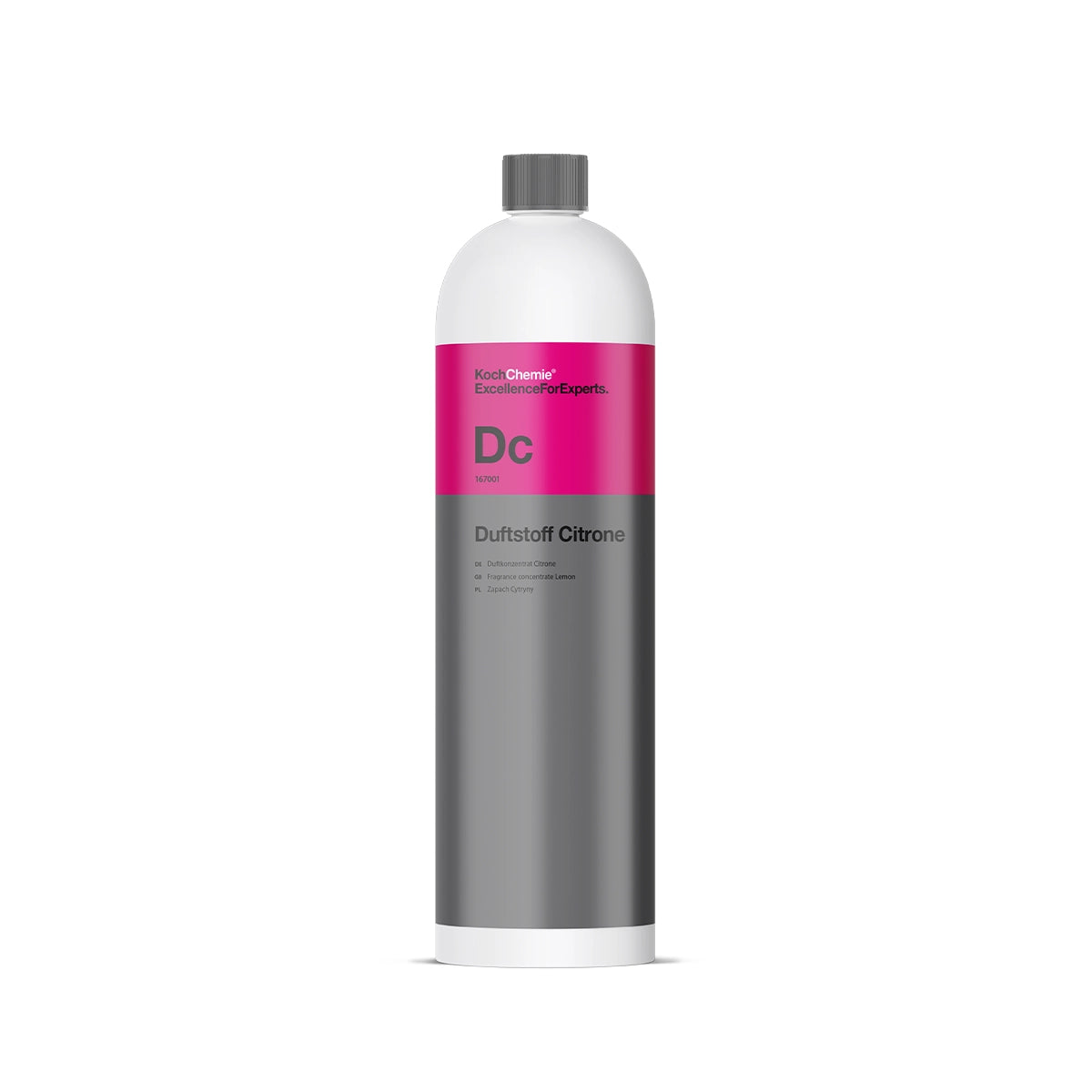 1 Ltr Koch Chemie Duftstoff Citrone, a German-made concentrated lemon scent for vehicles, buildings, and carwashes.