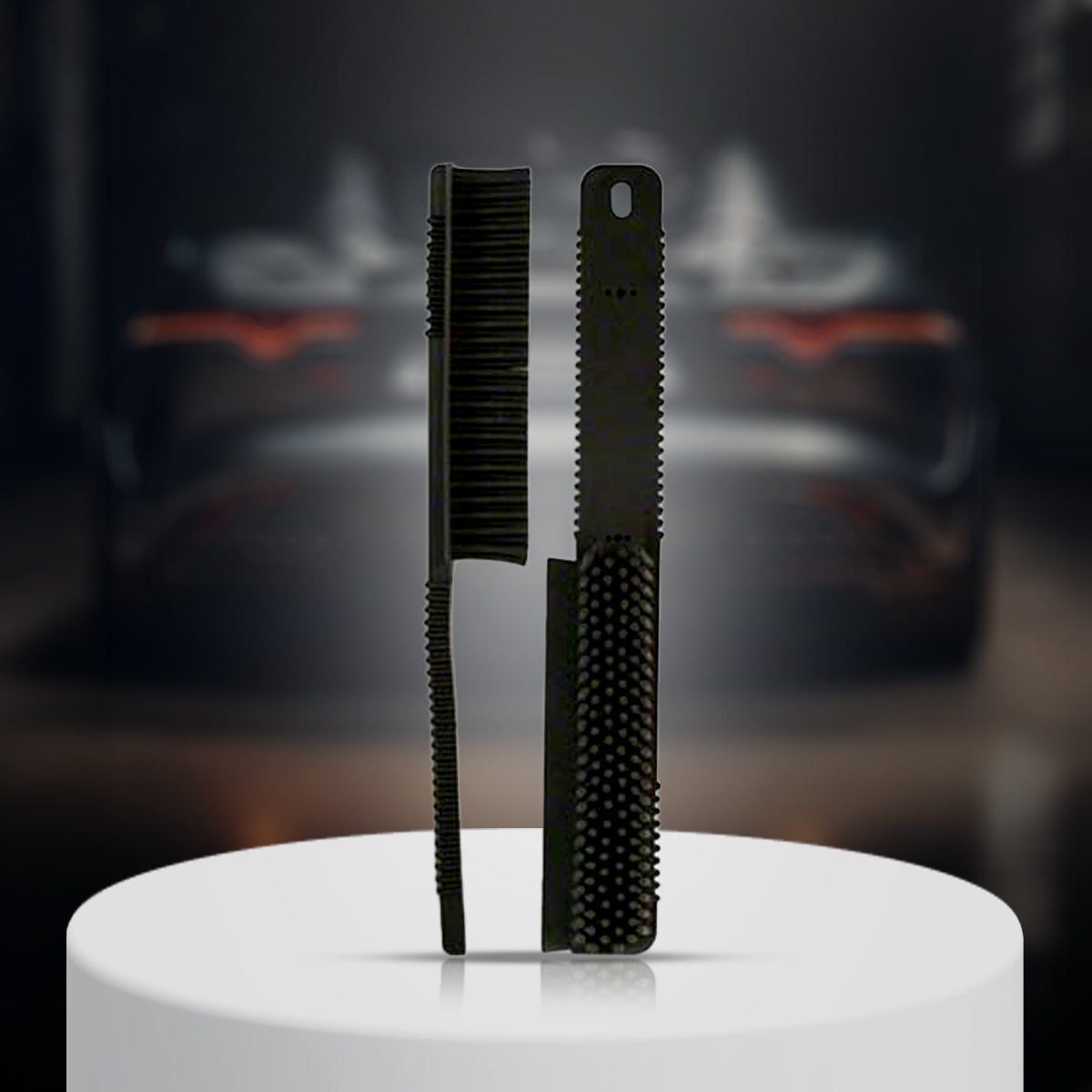 MenzaPro Rubber Pet Hair Brush with electrostatic bristles for easy pet hair removal from carpets and upholstery
