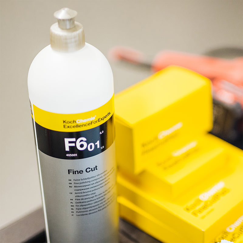 Koch Chemie Fine Cut F6.01 1 Litre, a versatile polishing compound for achieving a flawless finish on medium to heavily worn paint.