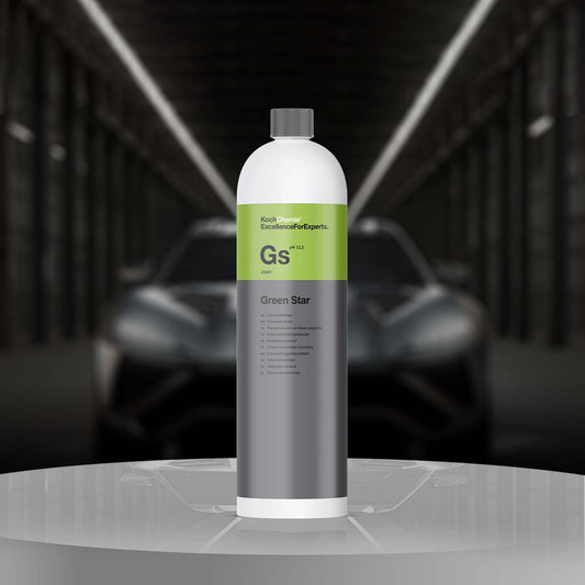 1L Koch Chemie Green Star ALL PURPOSE CLEANER , a concentrated universal cleaner for various applications including vehicle and industrial cleaning.