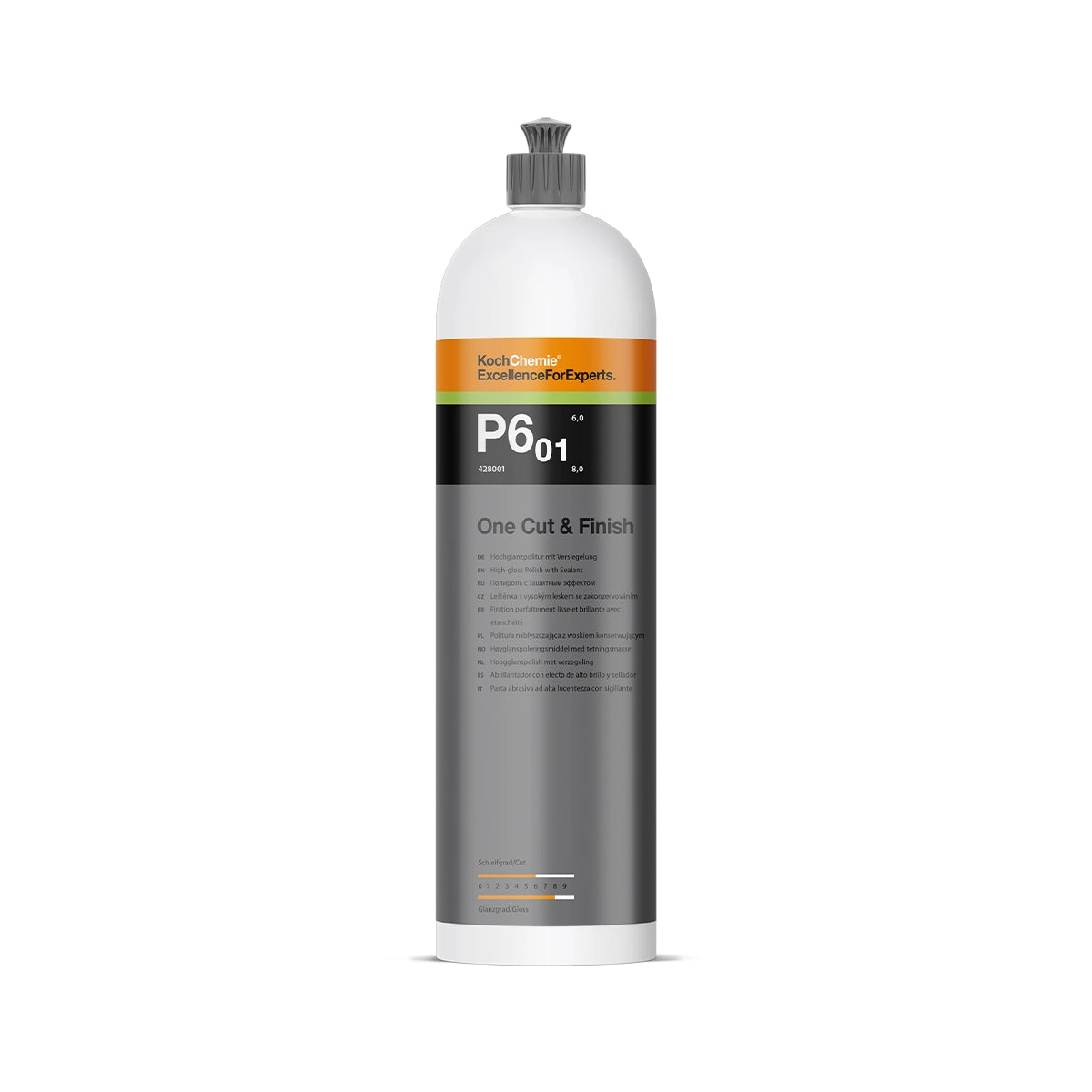 Koch Chemie One Cut & Finish P6.01 1L, offering smooth and showroom-ready finishes with advanced chemical formulation.