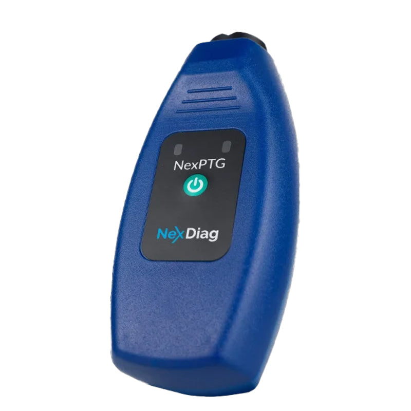 NexPTG Professional car paint thickness meter with Bluetooth 4.0 LE, advanced SAPL analysis, and mobile app compatibility.