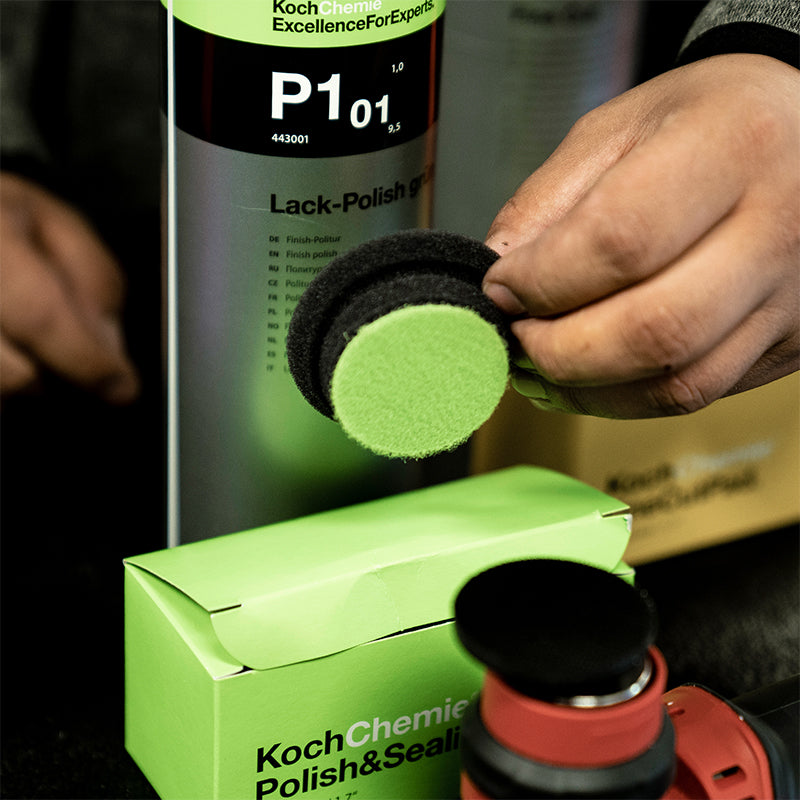1-litre Koch Chemie Lack-Polish grün P1.01, designed for cars, bikes, and painted surfaces with a deep, glossy finish