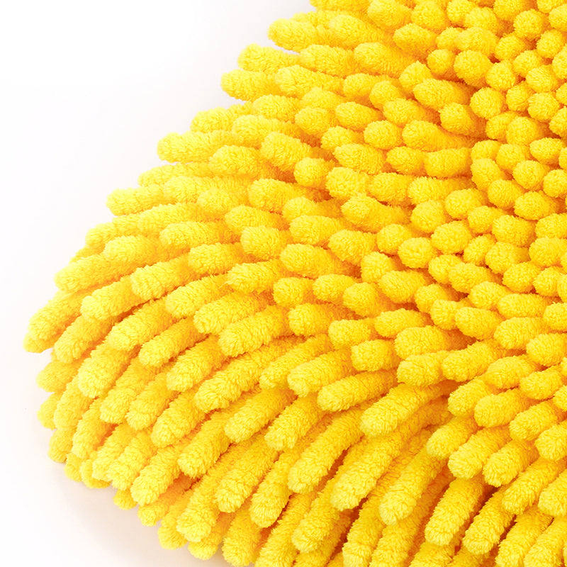 PoshLyf PoshLyf Washmitt Chenille 18cm x 12cm (1 Unit) Yellow