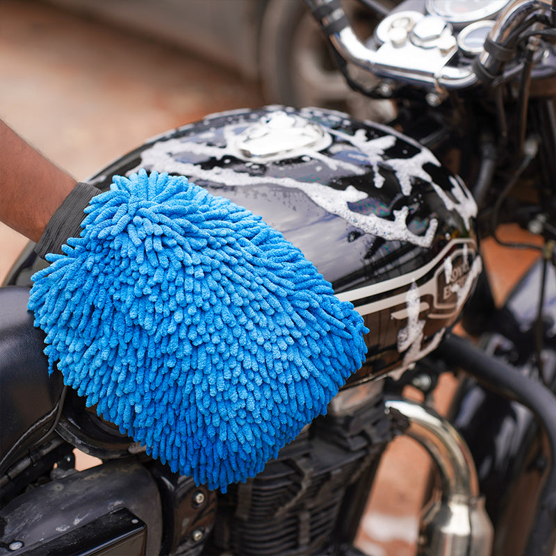 PoshLyf Washmitt Chenille 18cm x 12cm (1 Unit) Light Blue