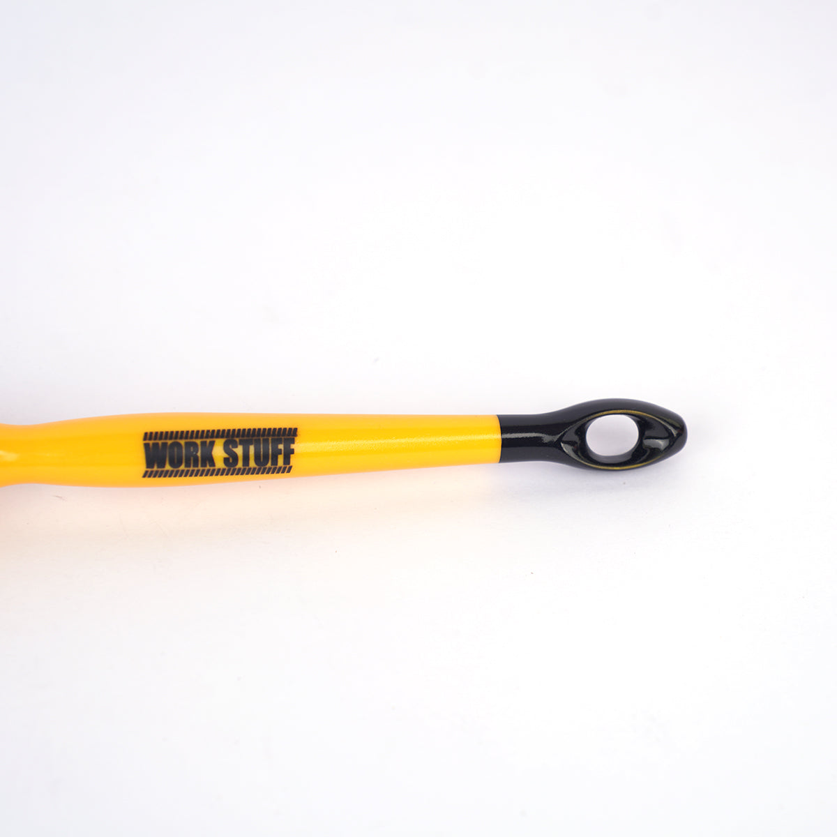 Yellow and black tool with 'Work Stuff' branding on a white background