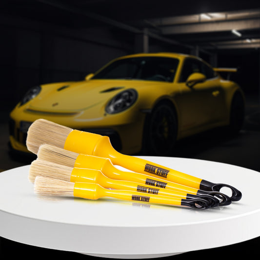 Durable Work Stuff Detailing Brush Classic with a lacquered handle, available in 16mm, 24mm, 30mm, and 40mm sizes