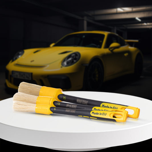 Work Stuff Classic Rubber Detailing Brush with synthetic and natural bristles, ideal for interior and rim cleaning.