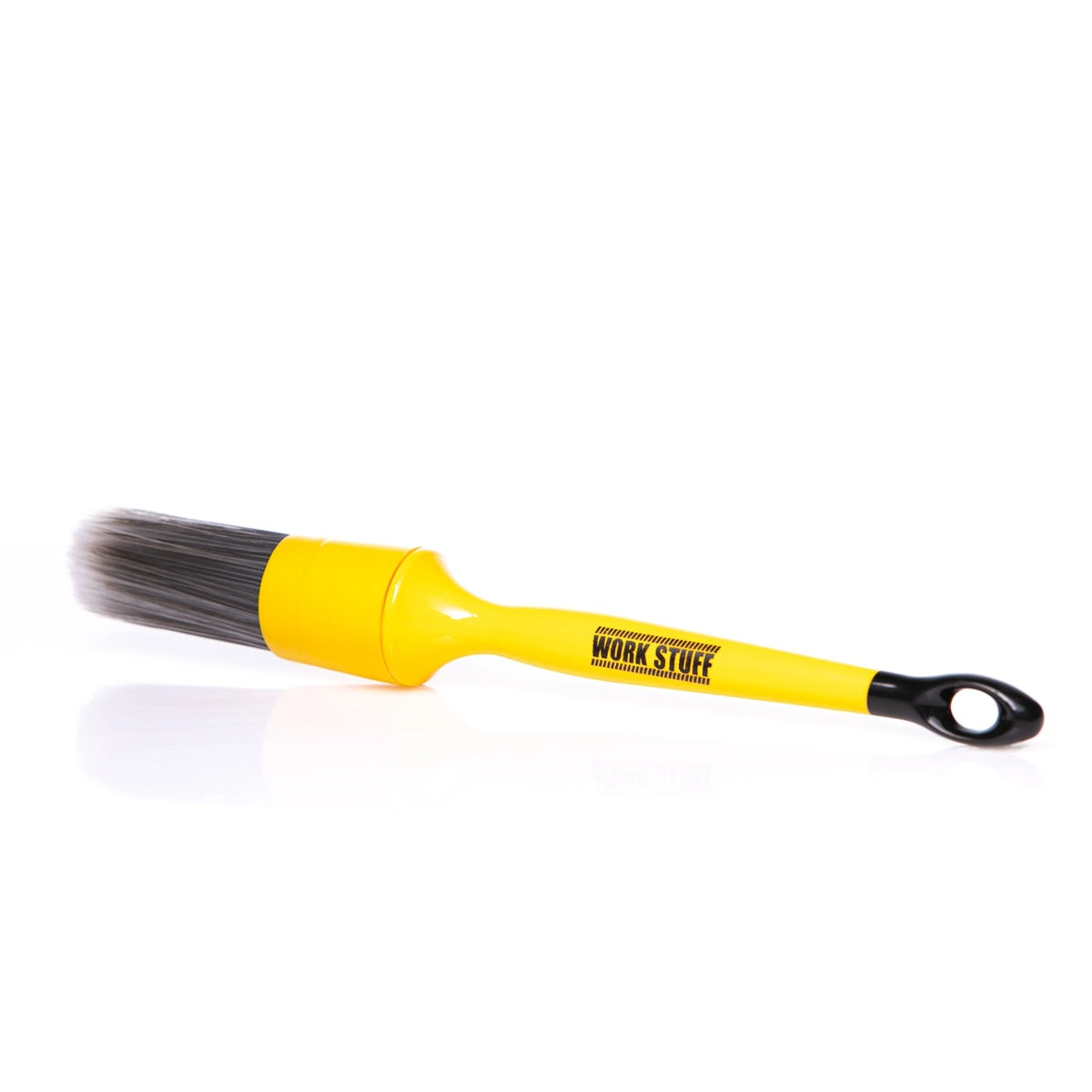 Work Stuff Detailing Brush Grey 30mm with soft synthetic bristles for gentle yet effective car interior and wheel cleaning.