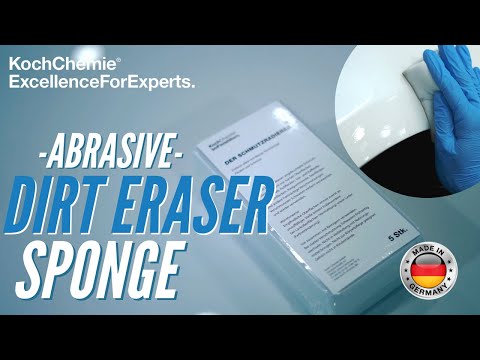 Koch Chemie Dirt Eraser (5 pieces), reusable abrasive sponges that effectively remove stains and debris from hard surfaces without the use of cleaners.