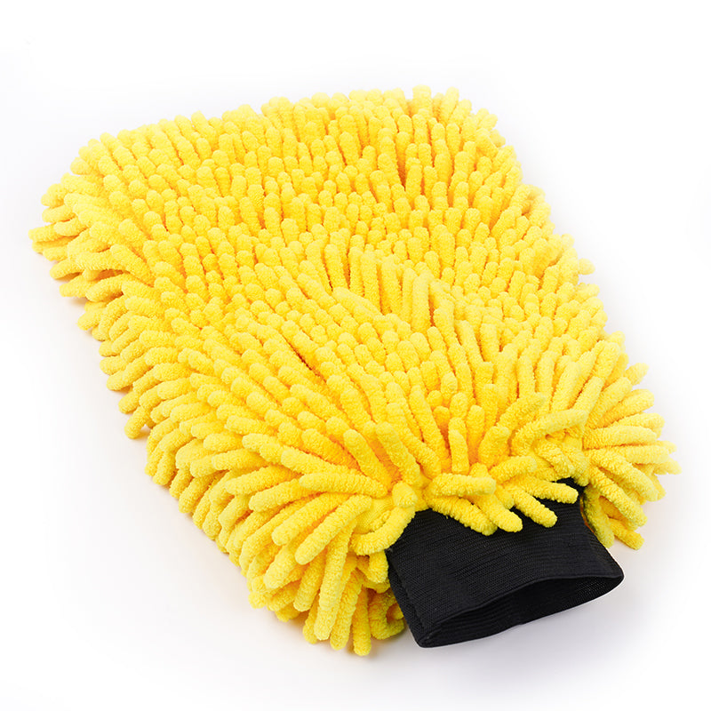 PoshLyf PoshLyf Washmitt Chenille 18cm x 12cm (1 Unit) Yellow
