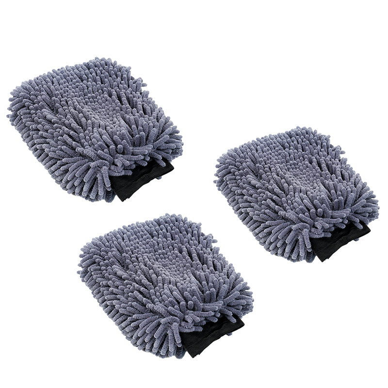 PoshLyf Washmitt Chenille 18cm x 12cm (1 Unit) GREY