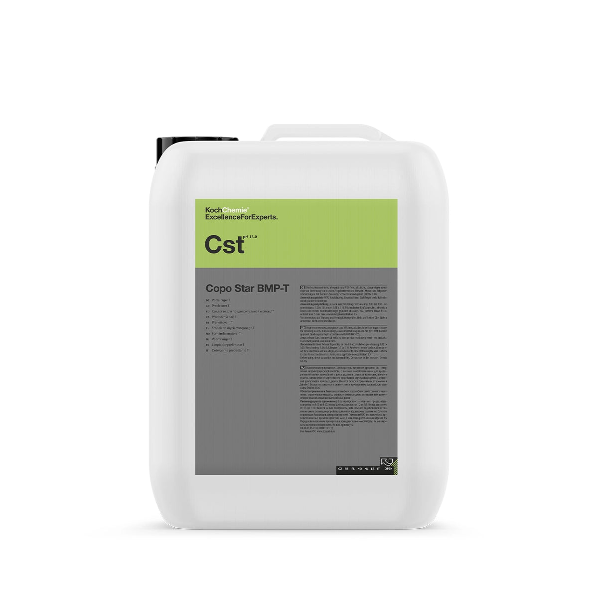 10 kg Koch Chemie Copo Star BMP-T Precleaner T with thick foaming action and corrosion inhibitors for safe, thorough vehicle cleaning.