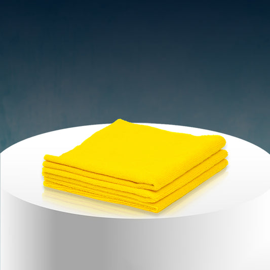 Poshlyf Microfiber Cloth Edgeless Ultrasonic Cut 40cm x 40cm Yellow 380 GSM