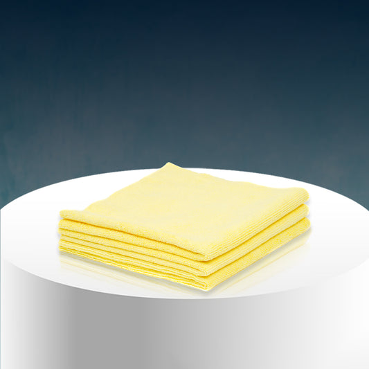 Poshlyf Microfiber Cloth Edgeless Ultrasonic Cut 40cm x 40cm Light Yellow 380 GSM