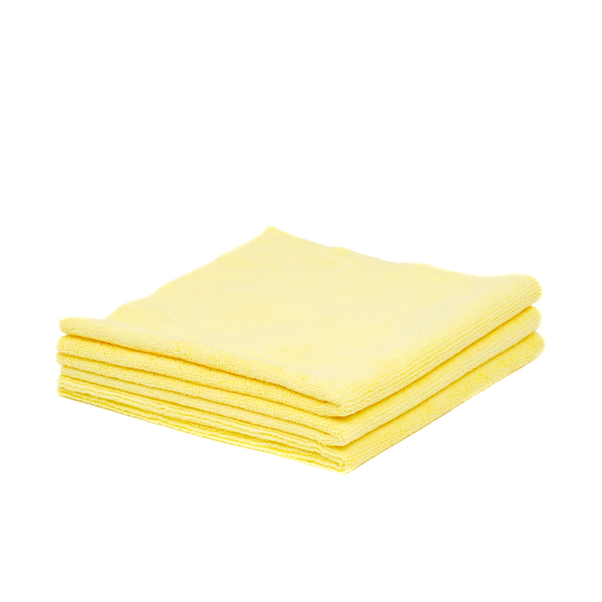 Poshlyf Microfiber Cloth Edgeless Ultrasonic Cut 40cm x 40cm Light Yellow 380 GSM