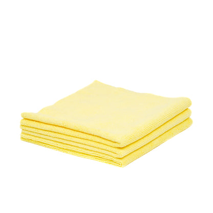 Poshlyf Microfiber Cloth Edgeless Ultrasonic Cut 40cm x 40cm Light Yellow 380 GSM