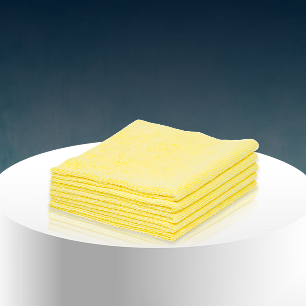 Poshlyf Microfiber Cloth Edgeless Ultrasonic Cut 40cm x 40cm Light Yellow 380 GSM